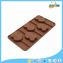 Moule de chocolat de sucette de silicone mignon réutilisable fait sur commande en gros de catégorie comestible